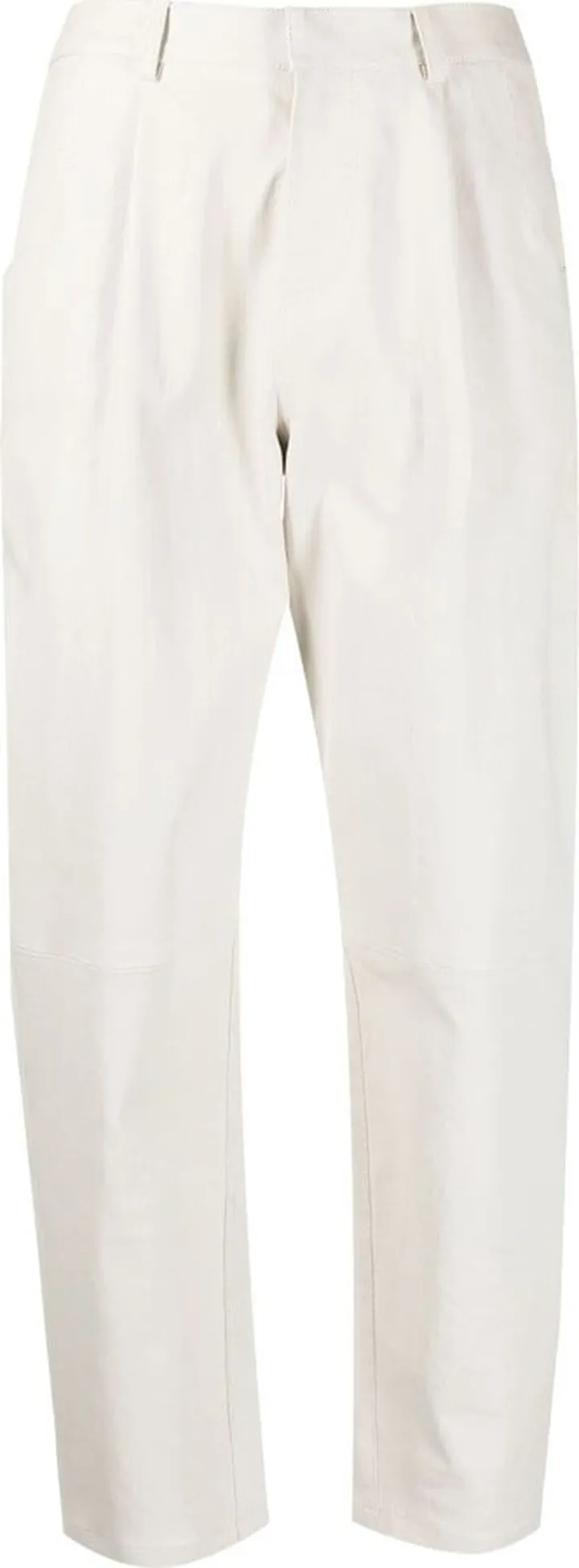 Straight-Leg Leather Trousers
