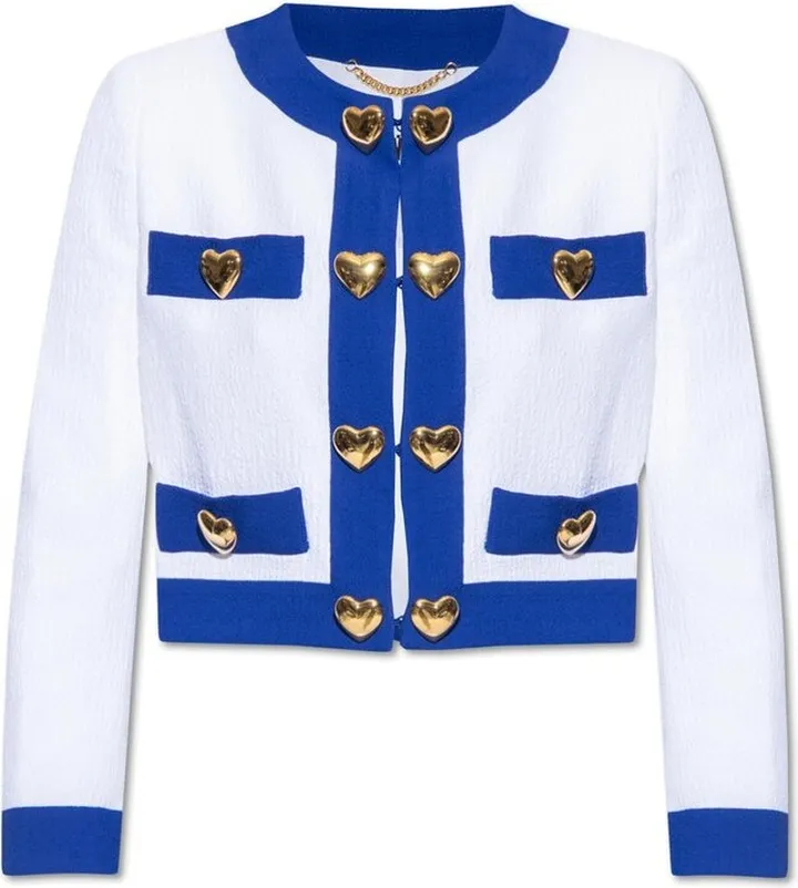Moschino Heart Embellished Long-Sleeved Jacket