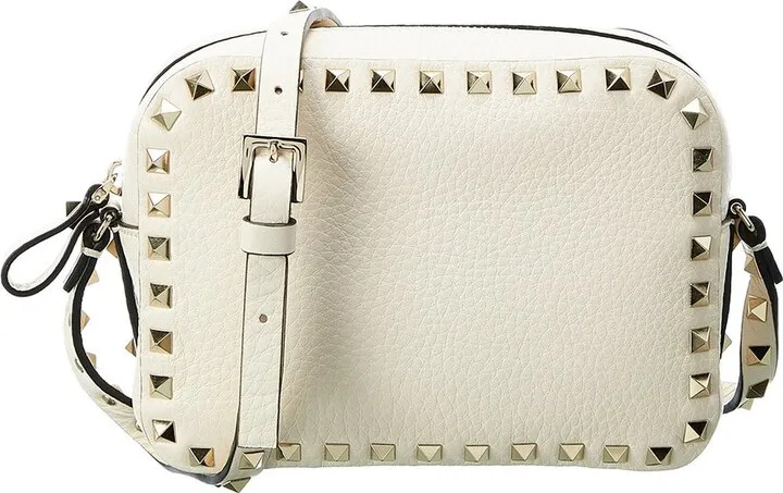 Valentino Rockstud Grainy Leather Camera Bag
