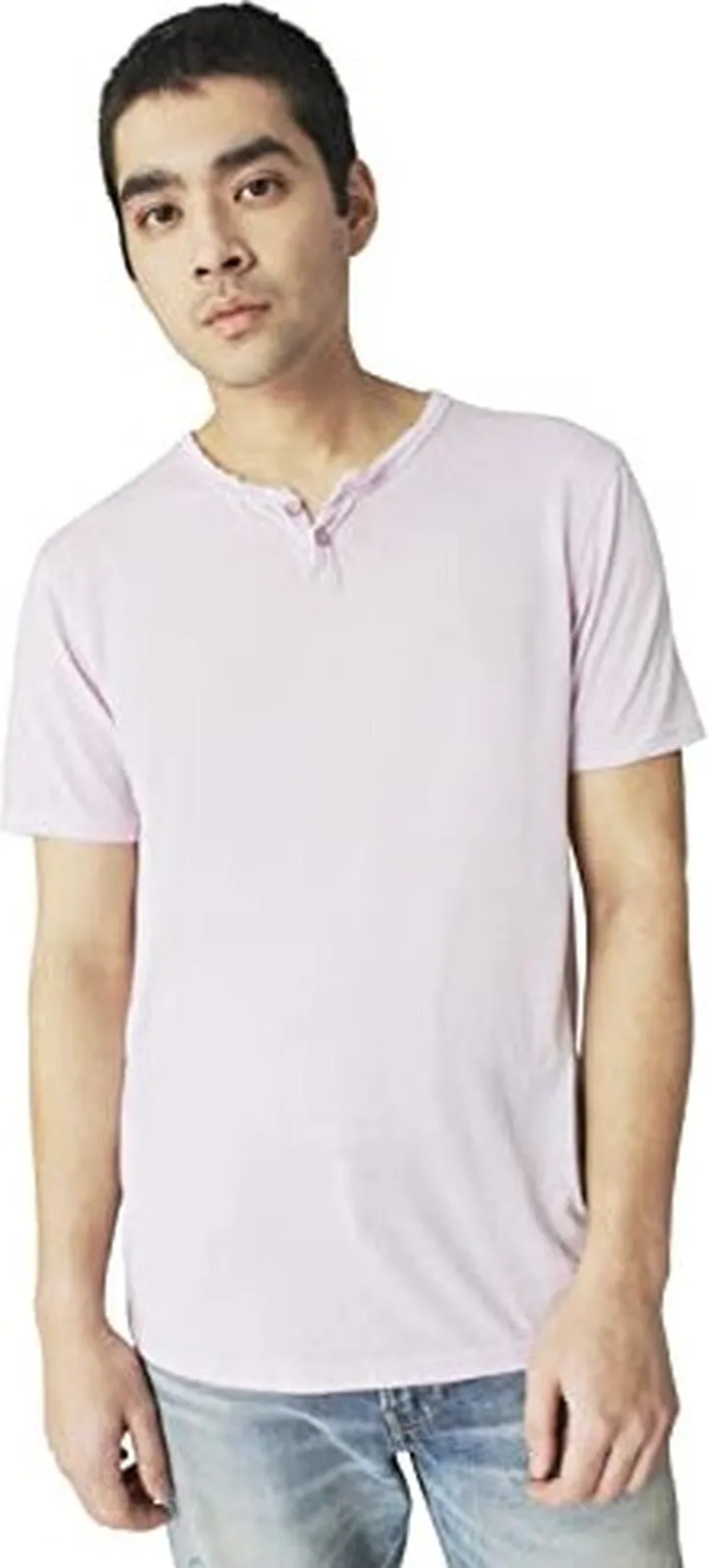 Lucky Brand Men's Short Sleeve Venice Burnout Notch Neck Tee