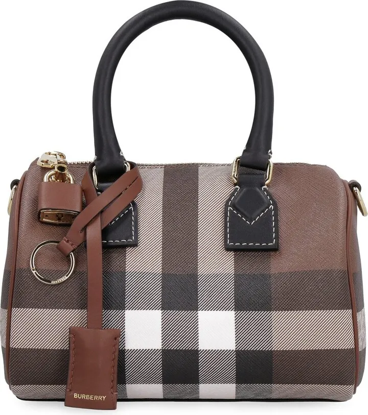 Burberry Allover Tartan Mini Tote Bag