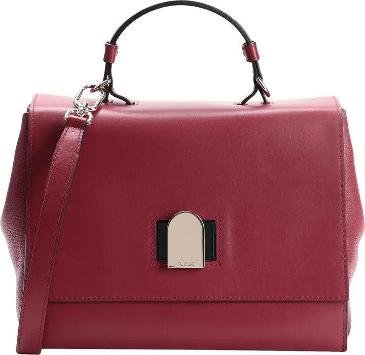 Furla Emma S Top Handle Handbag Burgundy