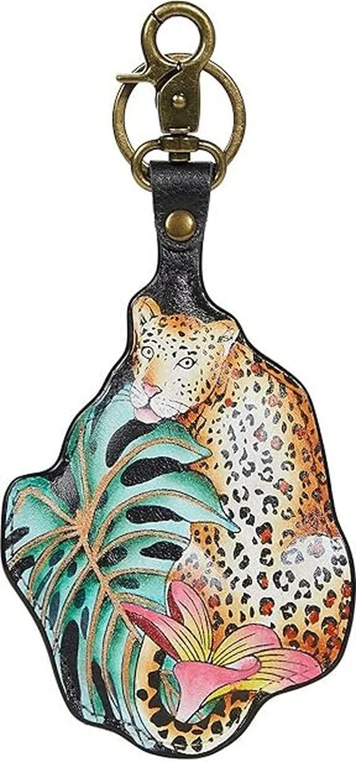 Anuschka Painted Leather Bag Charm K0032 (Jungle Queen) Handbags