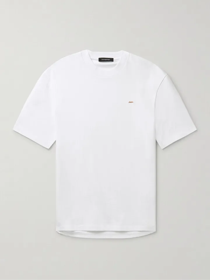 Logo-Embroidered Cotton-Jersey T-Shirt