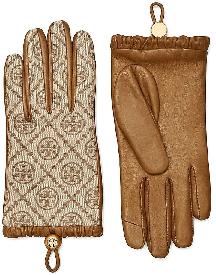 T Monogram Toggle Gloves