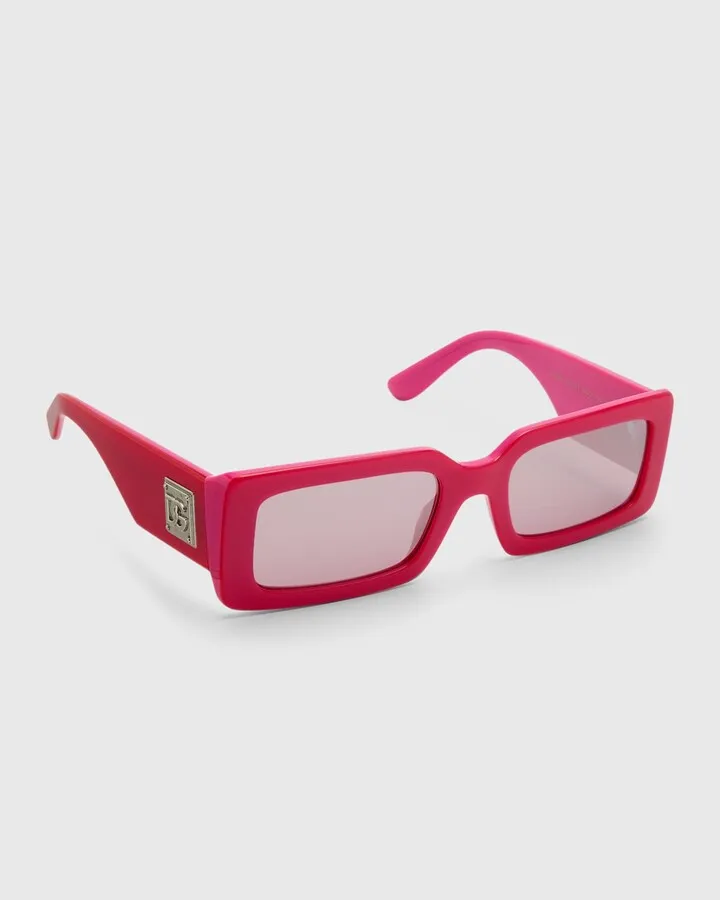 Interlocking DG Emblem Rectangle Acetate Sunglasses