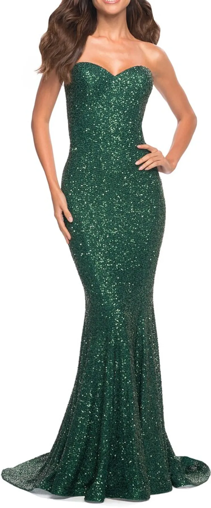 Strapless Sequin Mermaid Gown