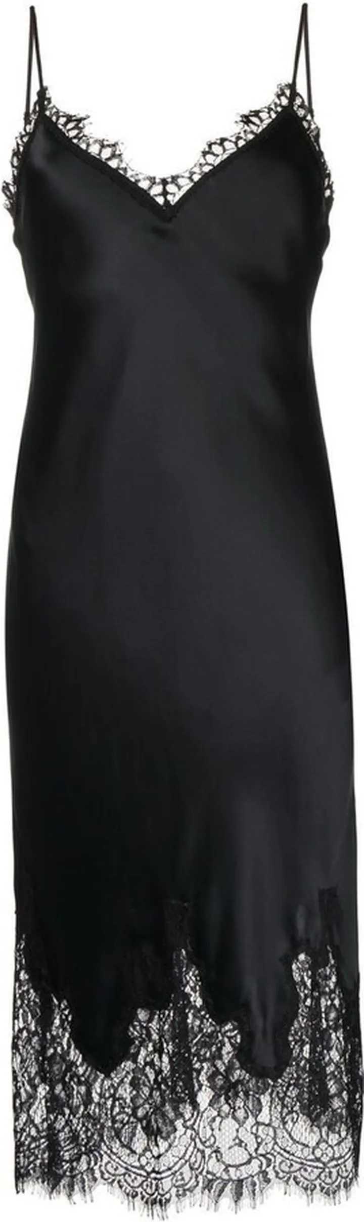Jodie lace-trim midi dress