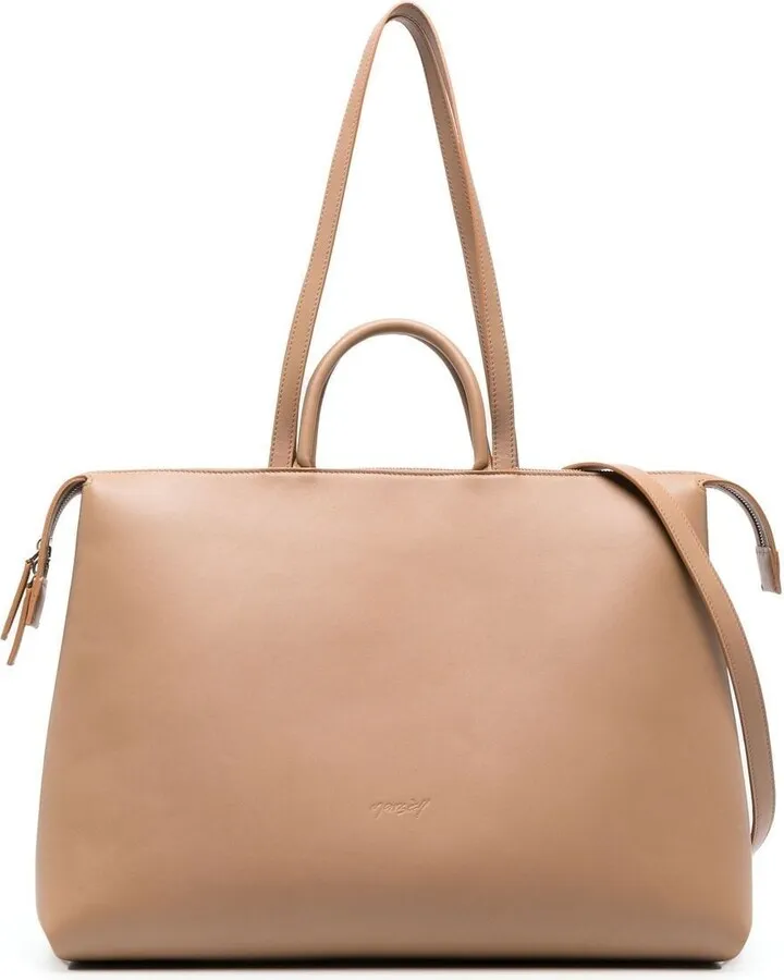 Rectangle Leather Tote Bag