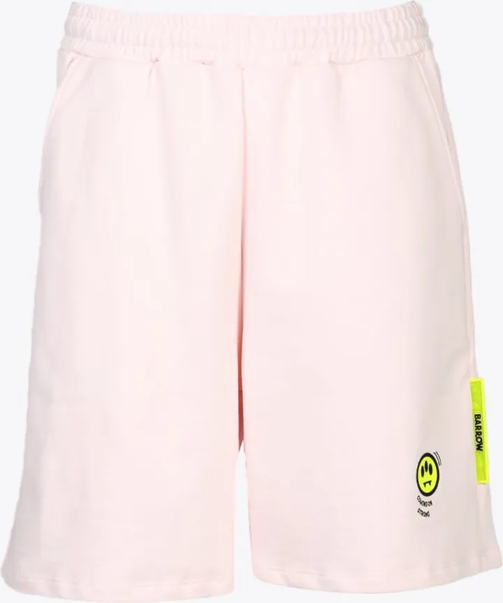 Sweatshorts Unisex Pink cotton sweatshort with smile