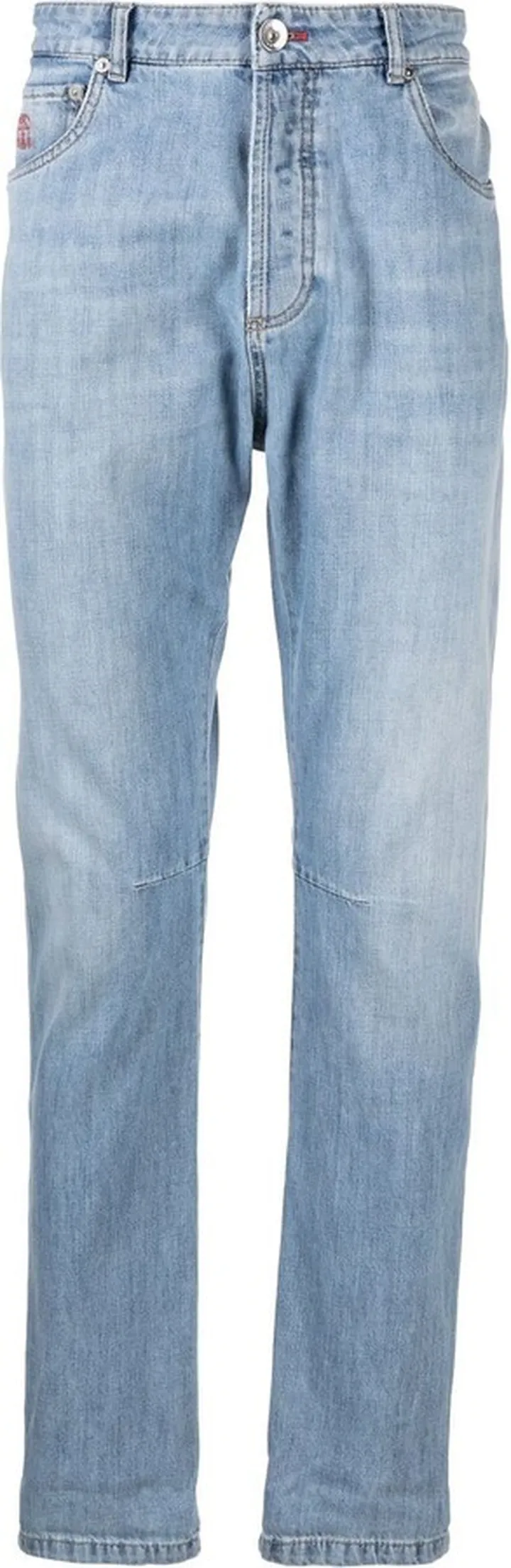 Mid-Rise Tapered-Leg Jeans