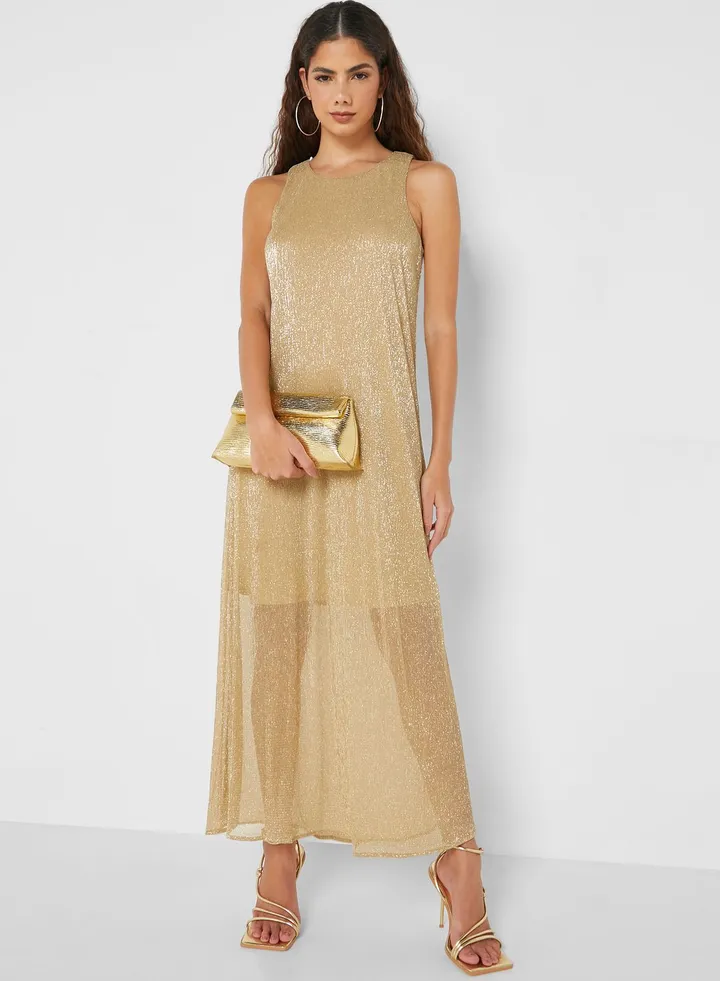 V-Neck Knitted Dress