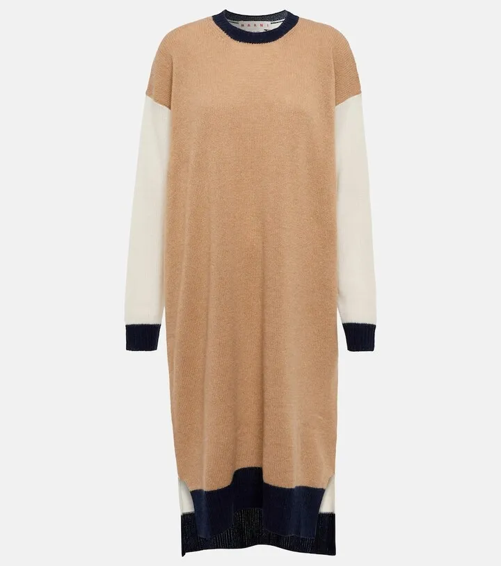 Cashmere sweater midi dress