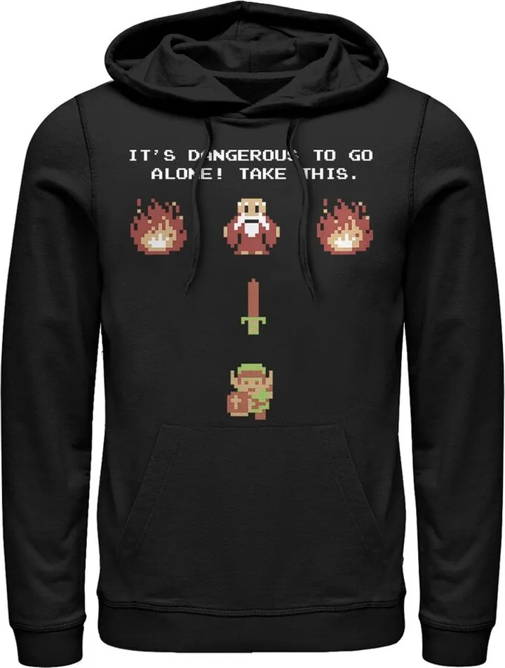 Men's Nintendo Legend of Zelda Take This Pull Over Hoodie - Black - X Large