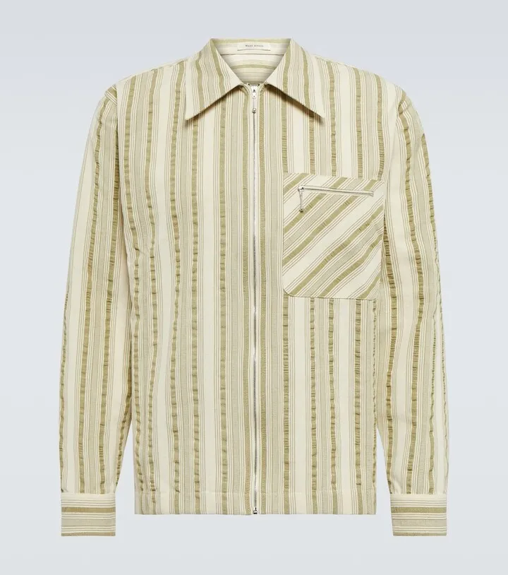 Atlantic striped cotton jacket