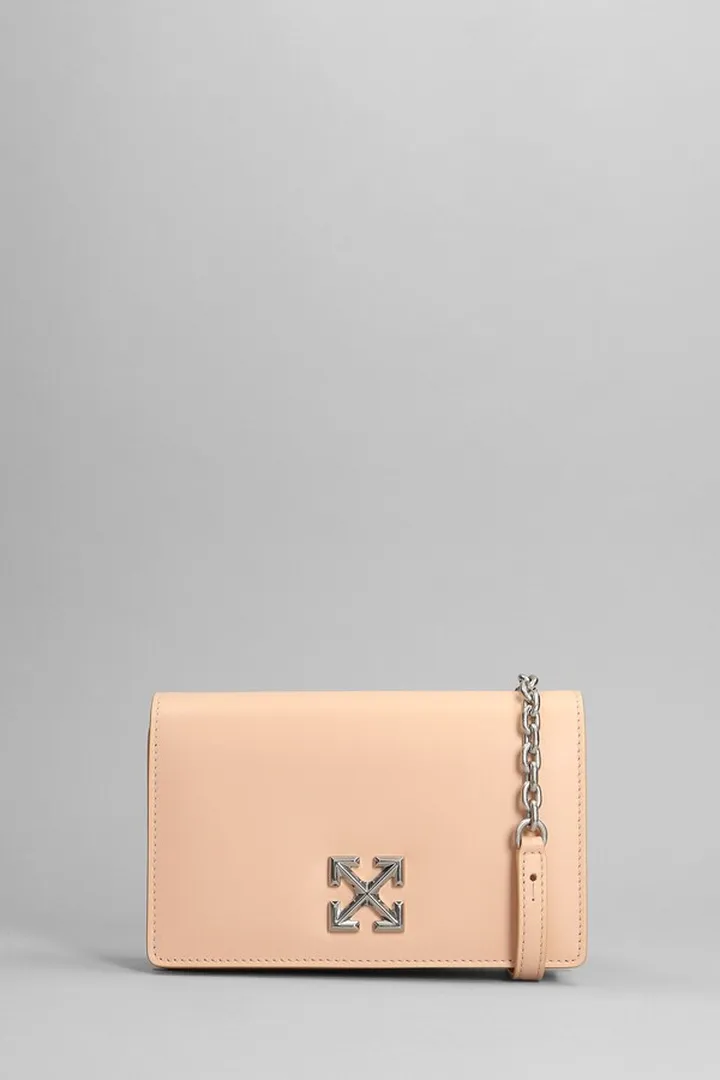 Shoulder Bag In Orange Leather