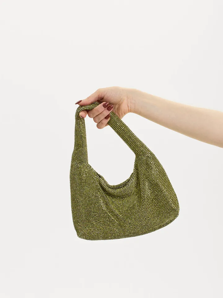 Mini Crystal Mesh Armpit Bag