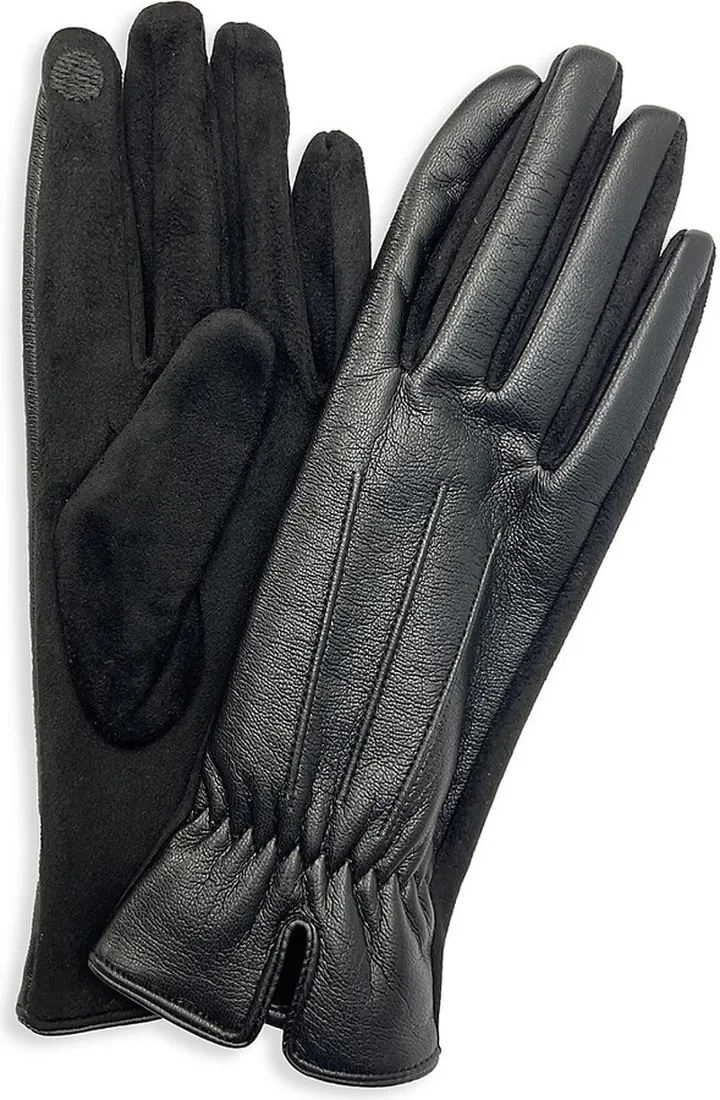 Vegan Leather Touch Screen Gloves