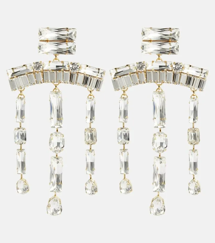 Oversized baguette earrings