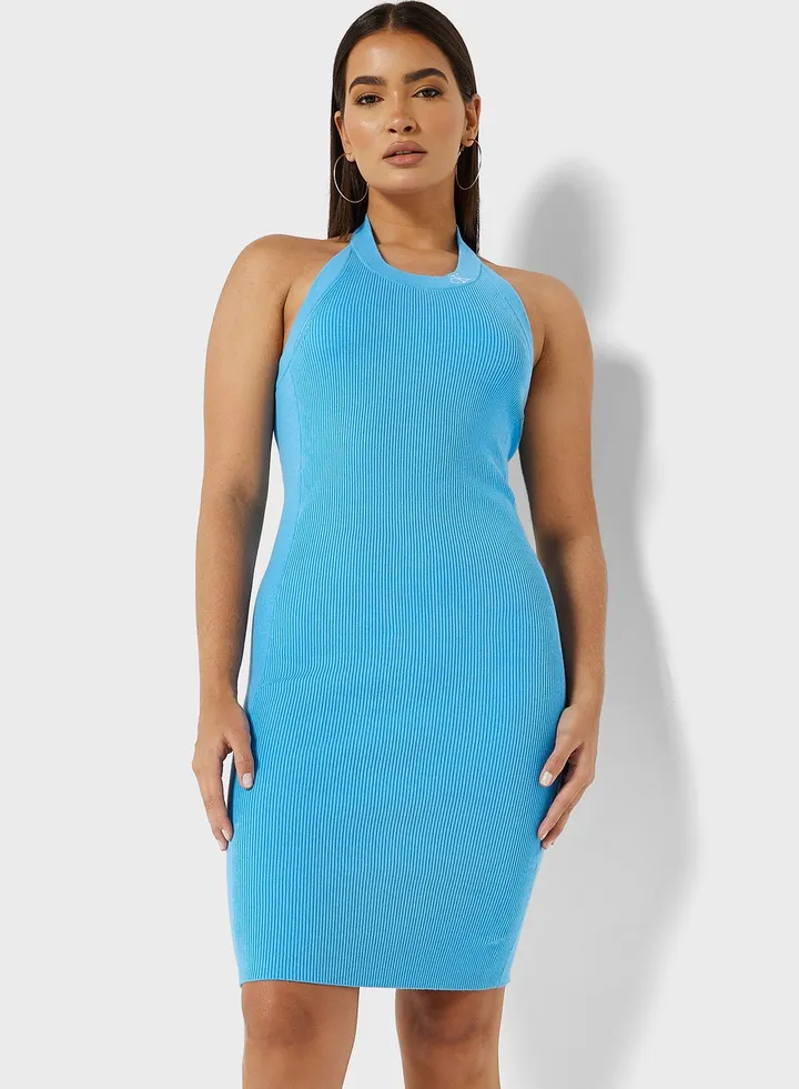 Crew Neck Knitted Dress