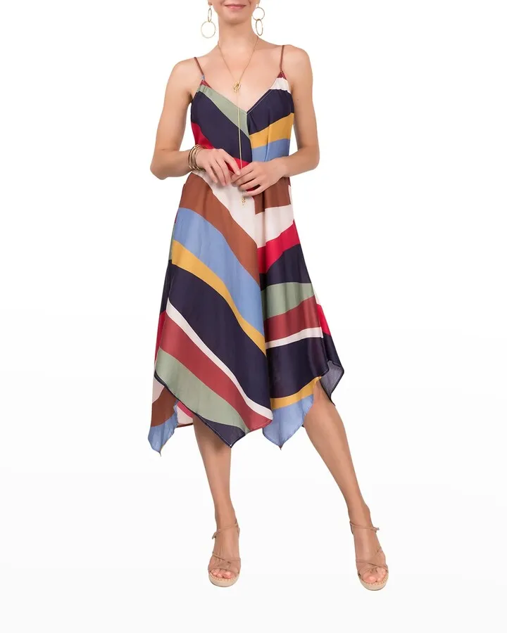 Debbie Striped Popover Dress