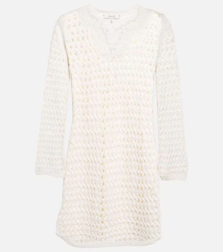 Openwork pointelle minidress