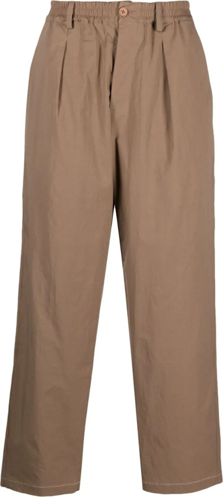 Straight-Leg Cotton Trousers