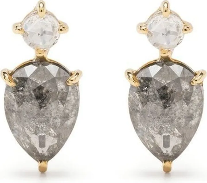 18kt Yellow Gold Diamond Stud Earrings