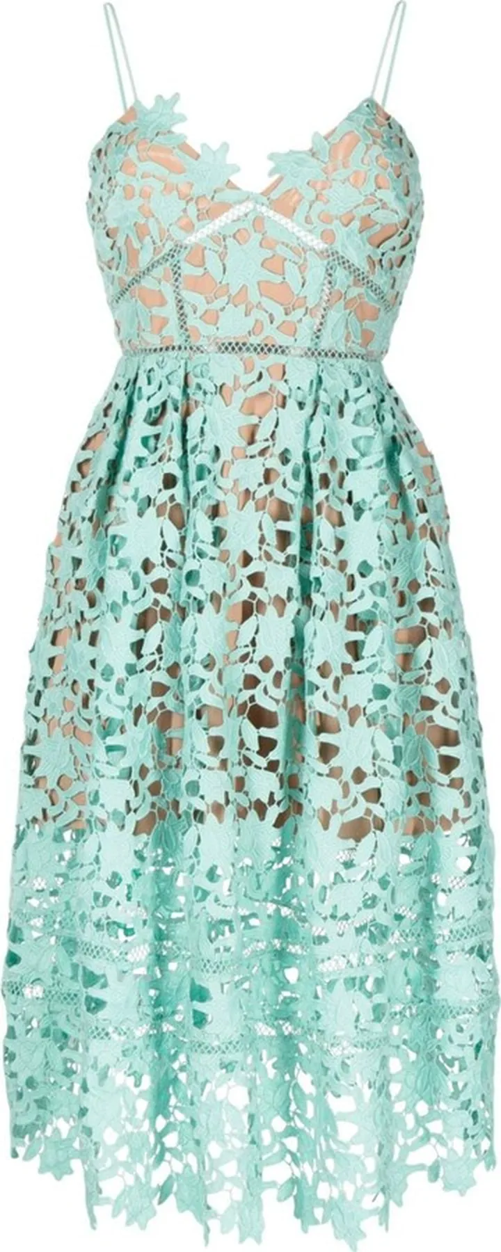 Aqua Azaelea lace midi dress