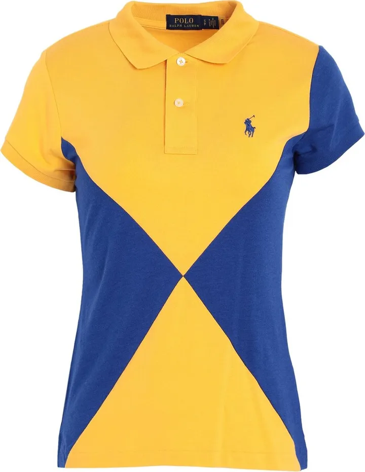 Skinny Fit Color-block Jersey Polo Shirt Polo Shirt Yellow
