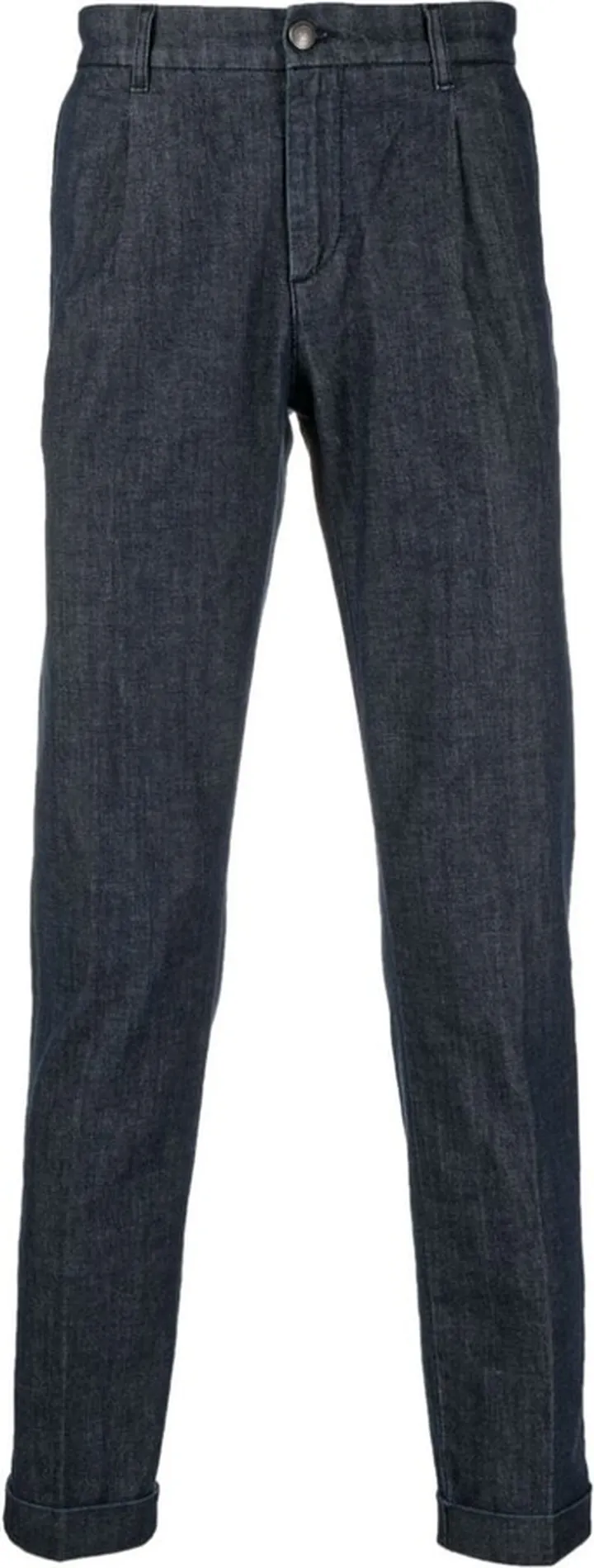 Mid-Rise Straight-Leg Denim Trousers
