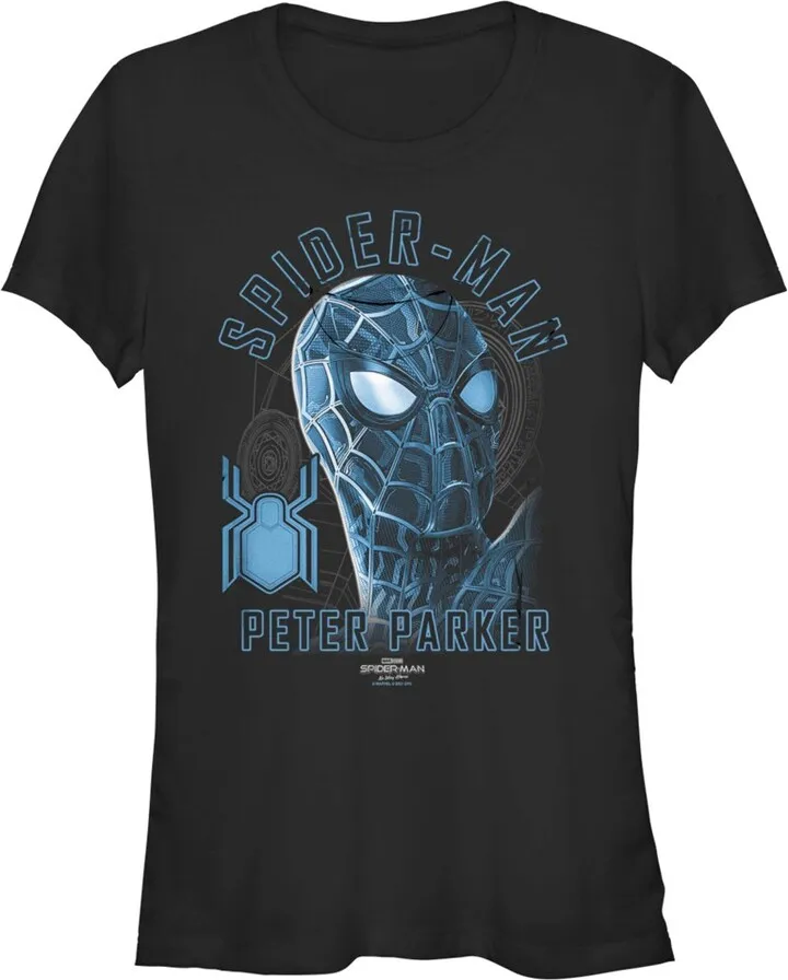 Junior's Marvel Spider-Man: No Way Home Blue Suit T-Shirt - Black - Small