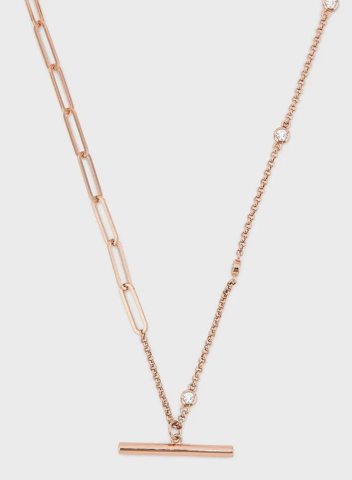 Classic Mismatch T-Bar Necklace