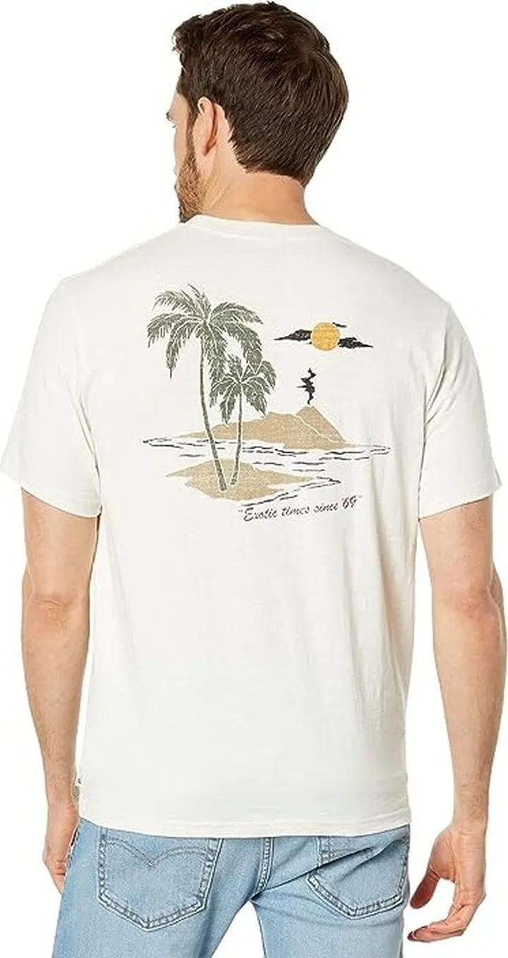 Rip Curl Mod Tropics Islands Short Sleeve Tee (Bone) Men's Clothing