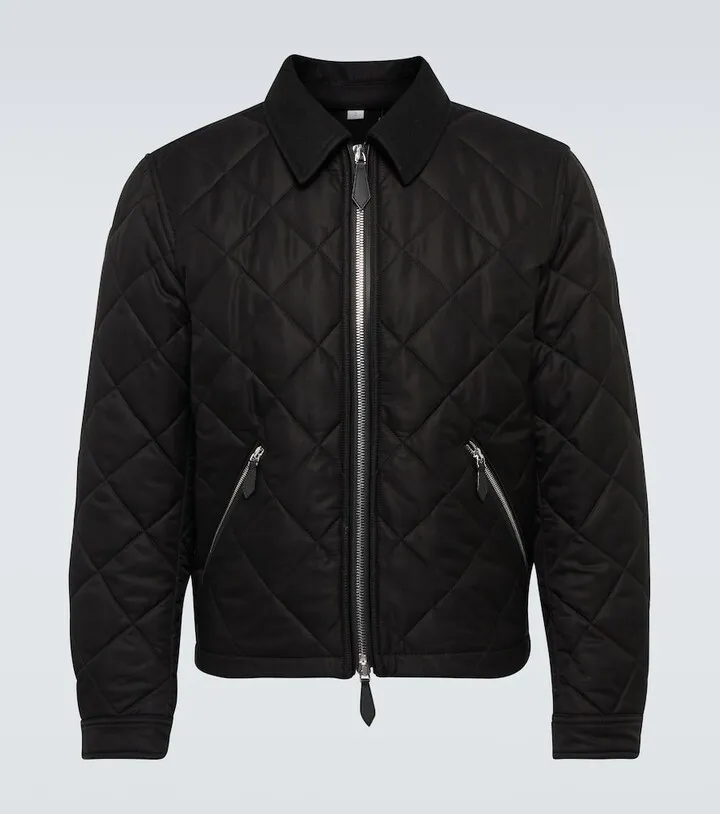 Quilted bomber jacket