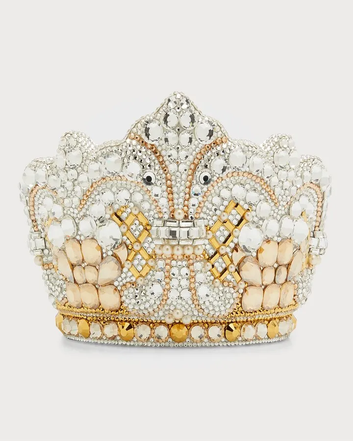 Crown Allover Crystal Minaudiere