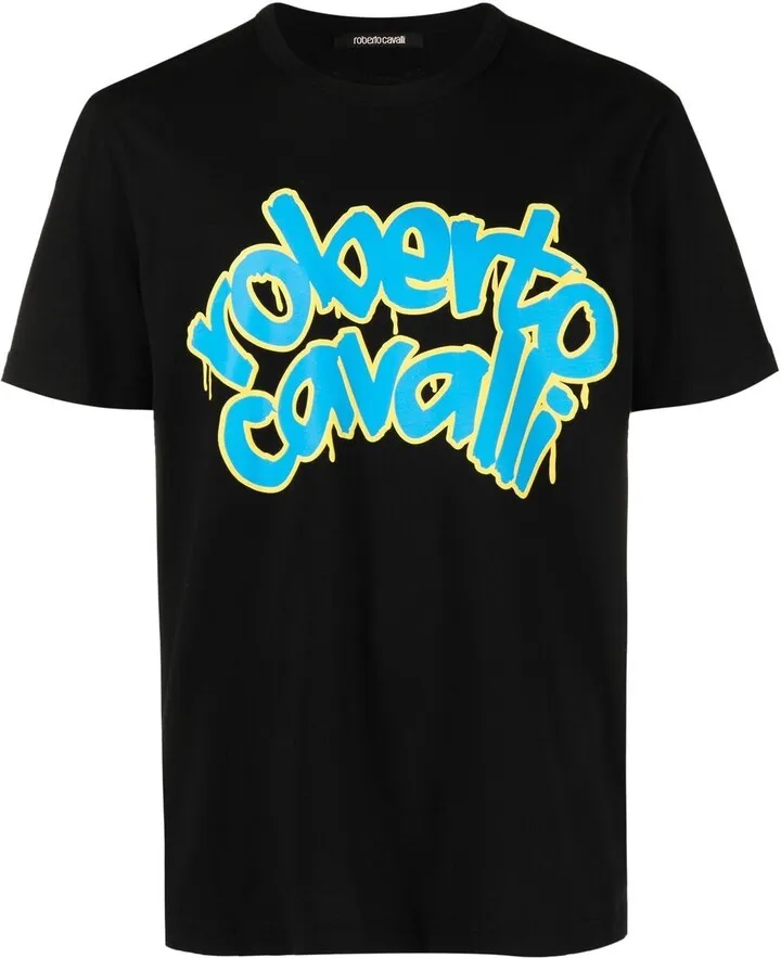 graffiti-logo print T-shirt