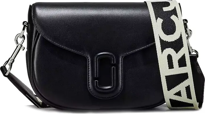 The J Marc Large Saddle Black Crossbody Bag