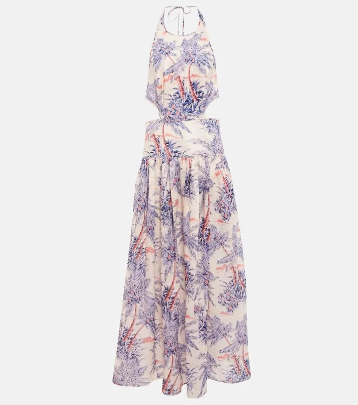 Printed cotton maxi dress