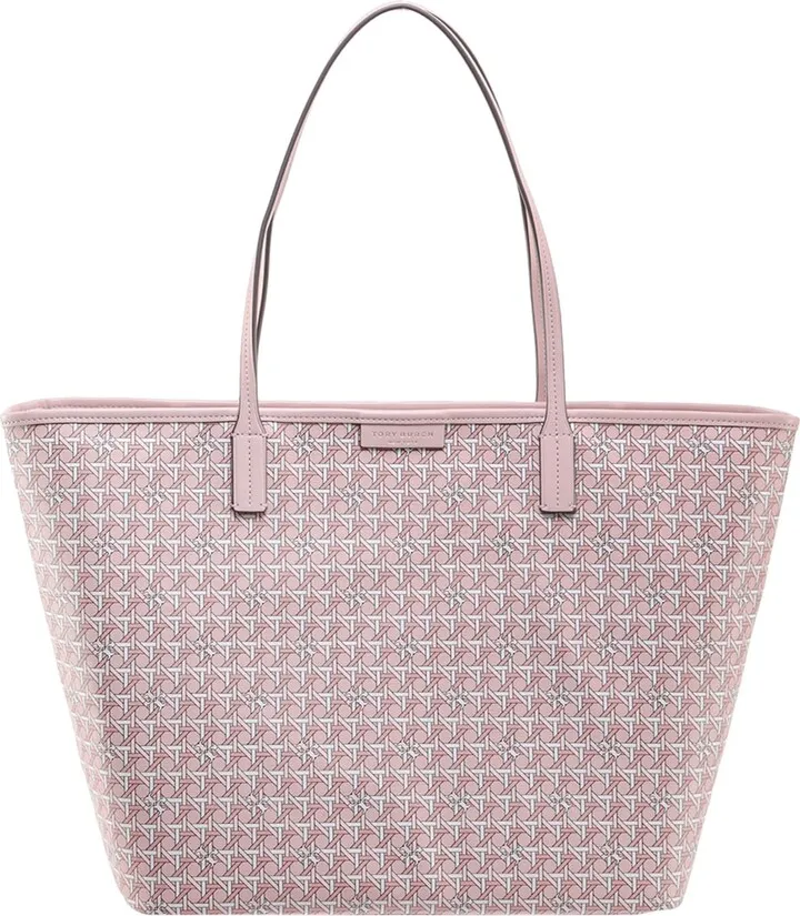 Coated canvas shoulder bag with all-over print