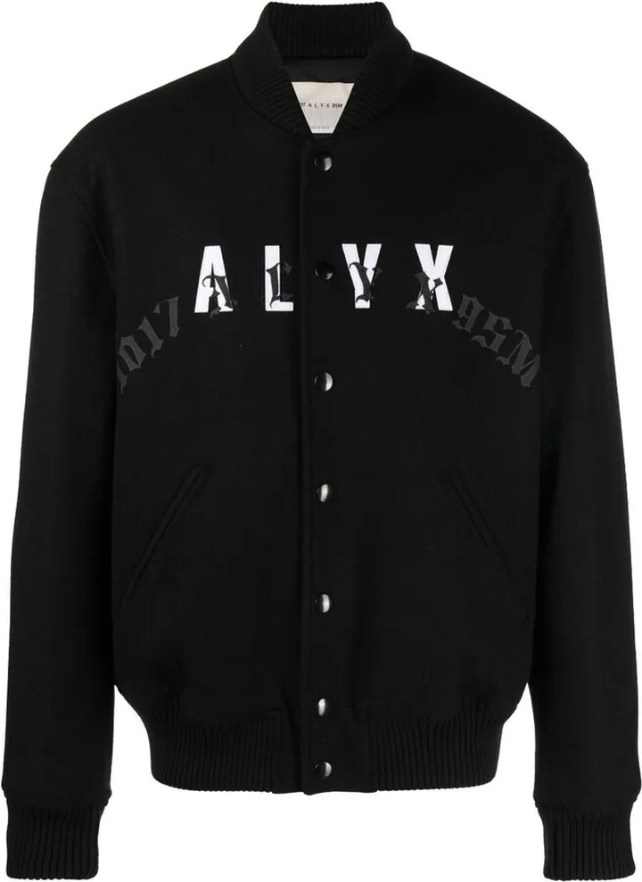 Black Logo Bomber Jacket