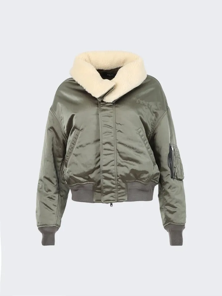 Classic Bomber Jacket Olive Green