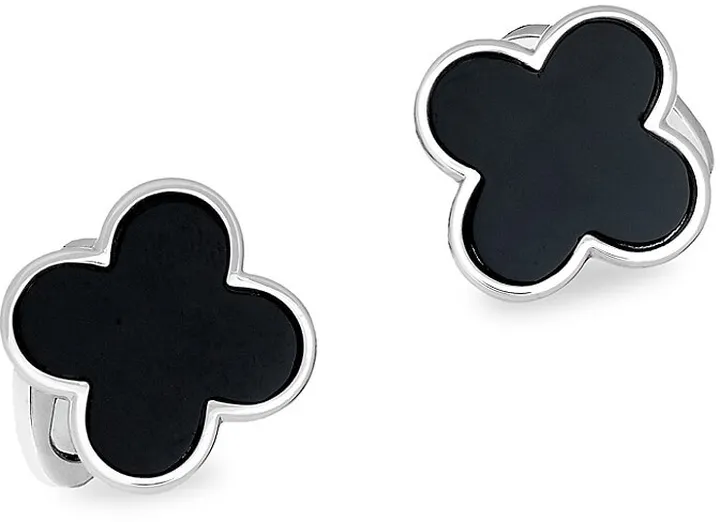 Onyx Clover Cufflinks