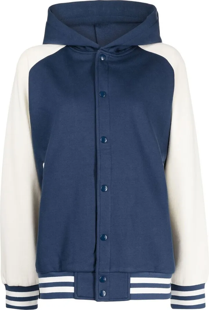 Embroidered-Logo Hooded Bomber-Jacket