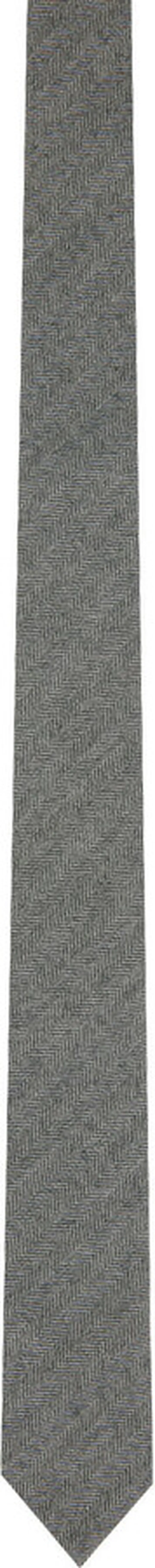Thom Browne SSENSE Exclusive Black & White Herringbone Tie