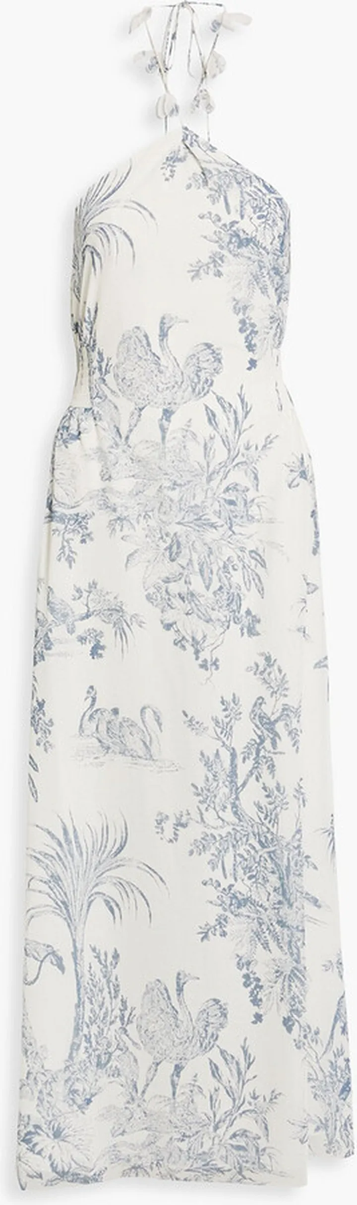 Tessa printed chiffon halterneck maxi dress