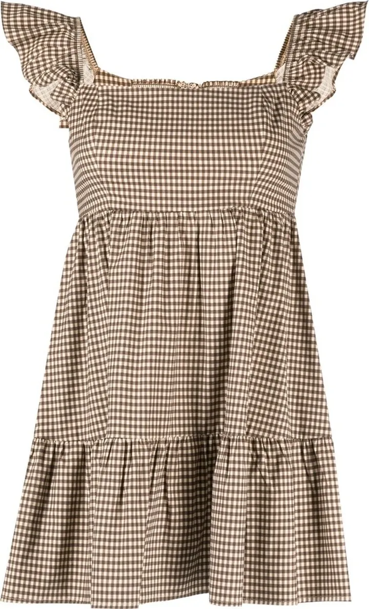 Jeune plaid-check mini dress