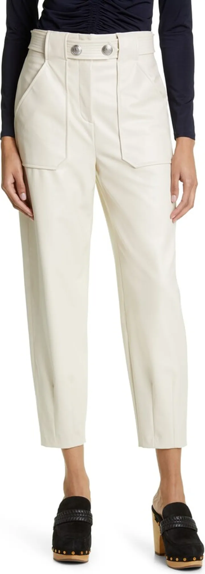 Atala Tapered Leg Faux Leather Pants