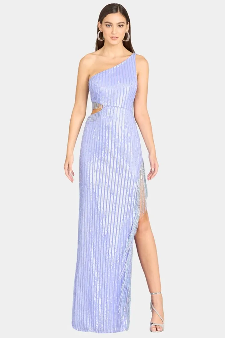 Wendy Beaded Fringe Gown
