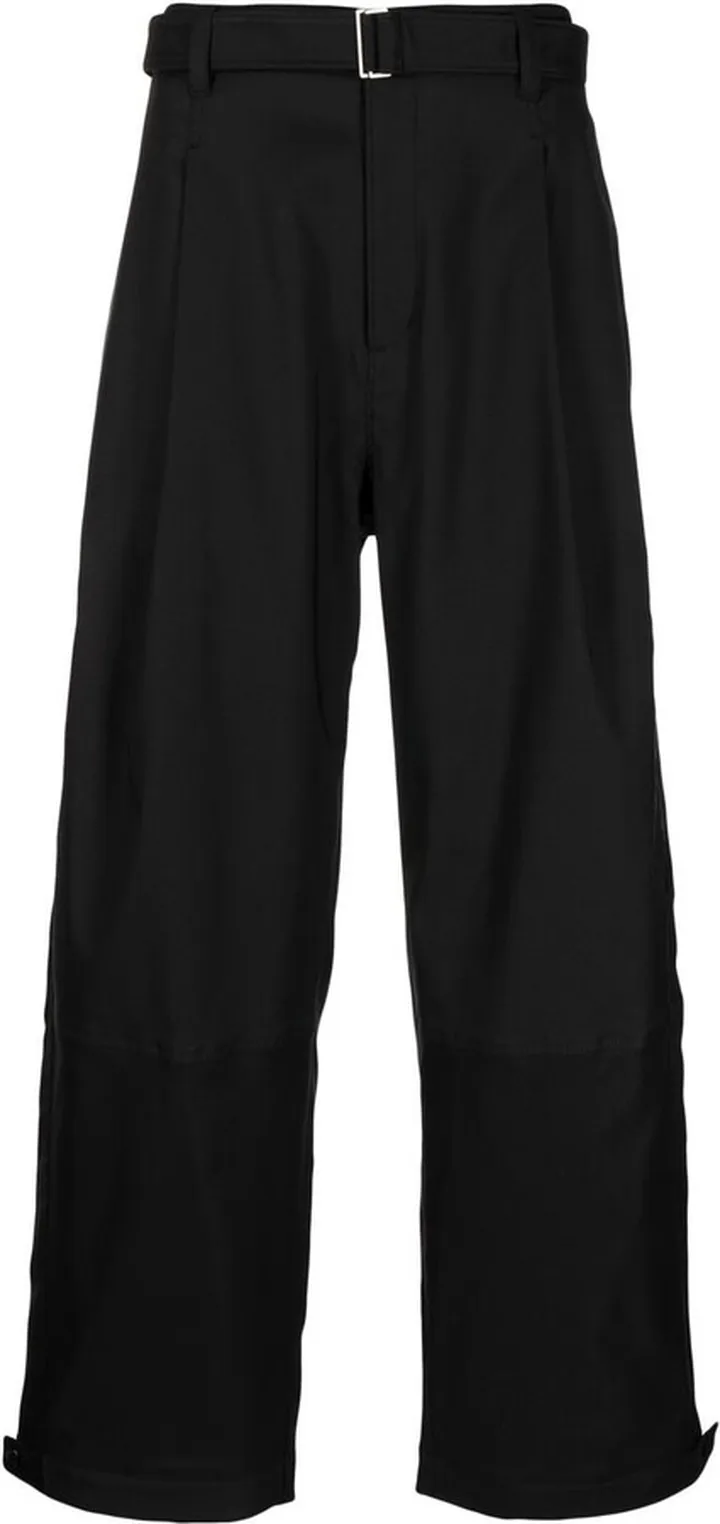 Wide-Leg Belted Trousers